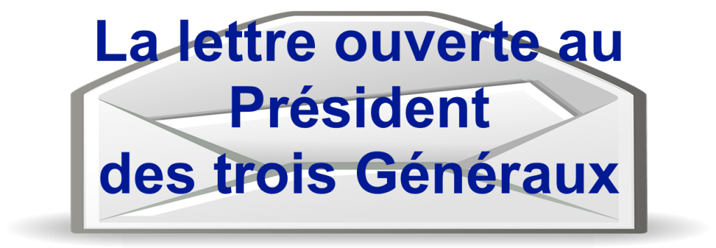 La lettre ouverte au Président des trois&nbsp;Généraux