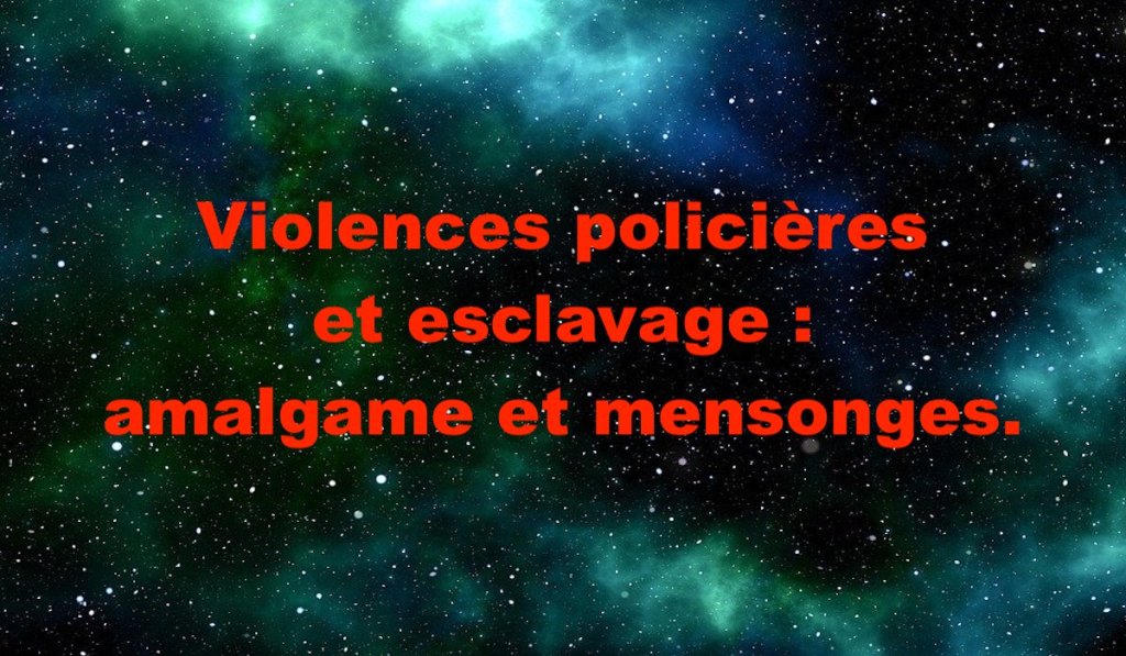 Violences policières et esclavage : amalgame et&nbsp;mensonges.