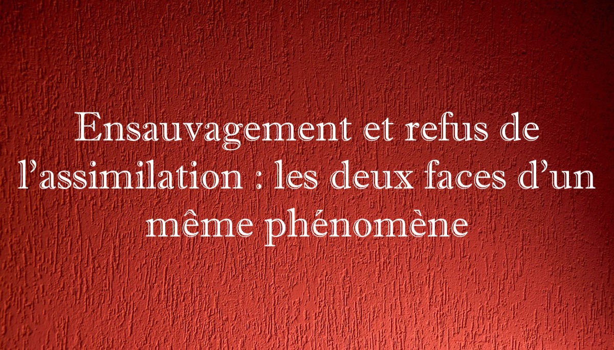 Ensauvagement et refus de l’assimilation : les deux faces d’un même phénomène
