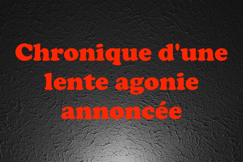 Chronique d&rsquo;une lente agonie&nbsp;annoncée