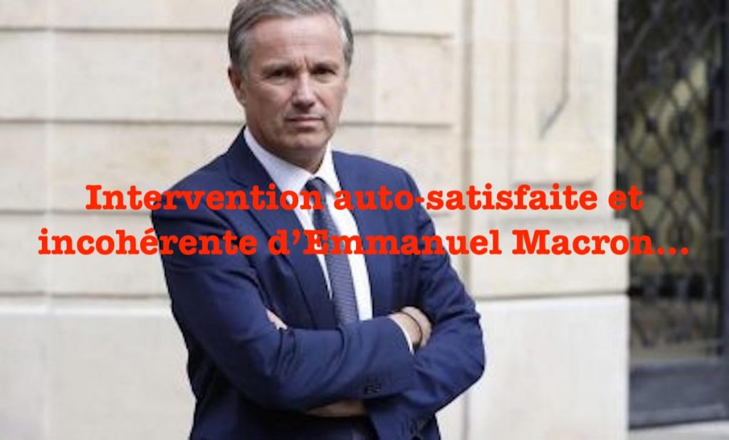 Intervention auto-satisfaite et incohérente d’Emmanuel&nbsp;Macron…