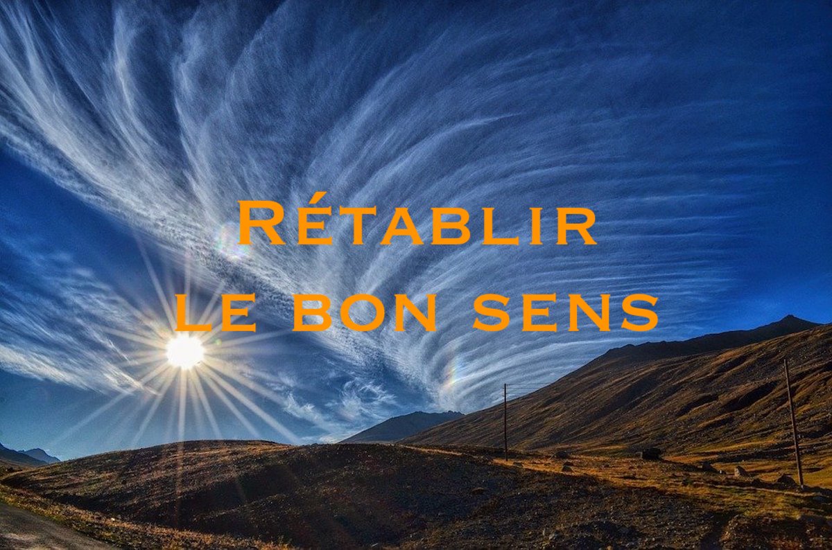Rétablir le bon sens