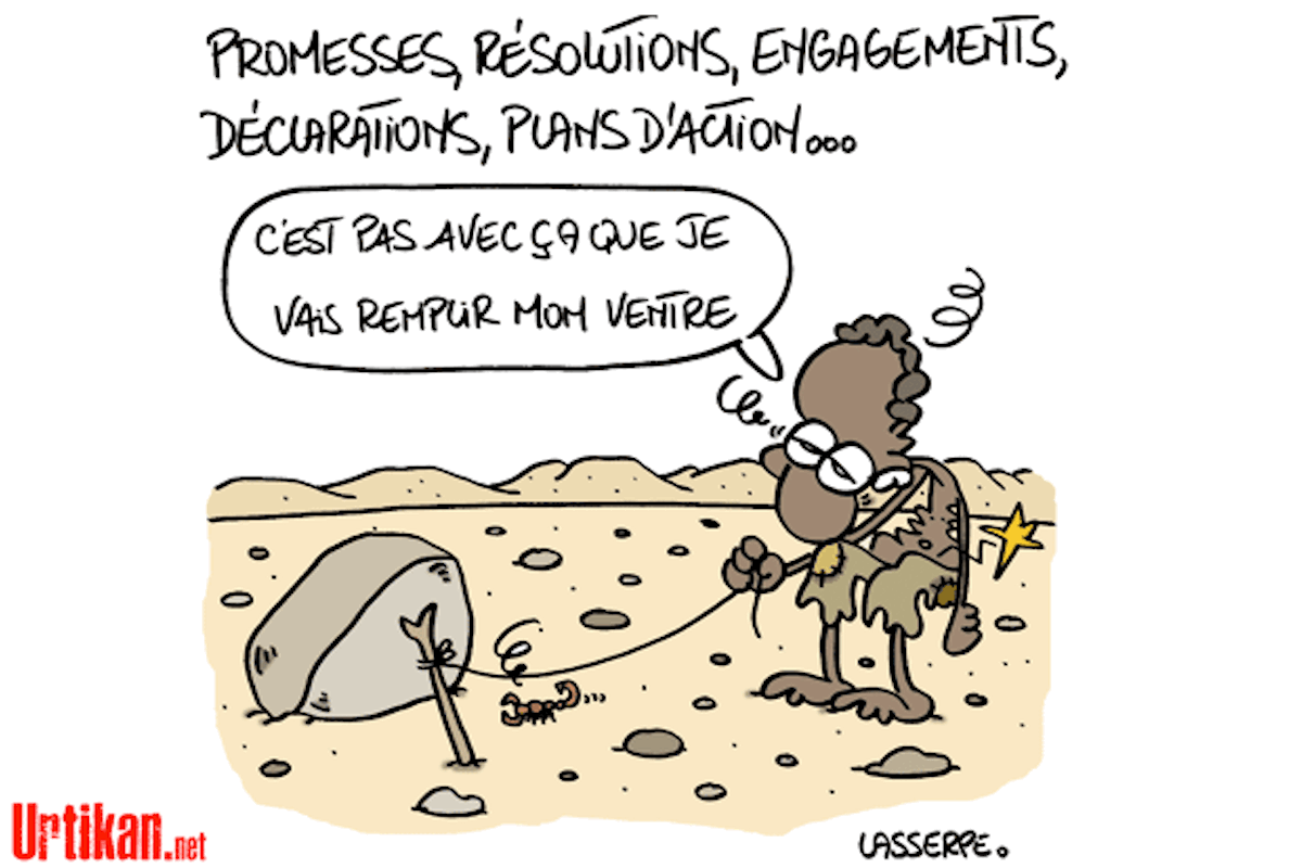 Le spectacle déplorable de Logorrhée1er en Afrique.