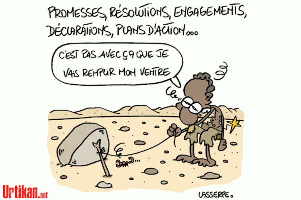 Le spectacle déplorable de Logorrhée1er en&nbsp;Afrique.