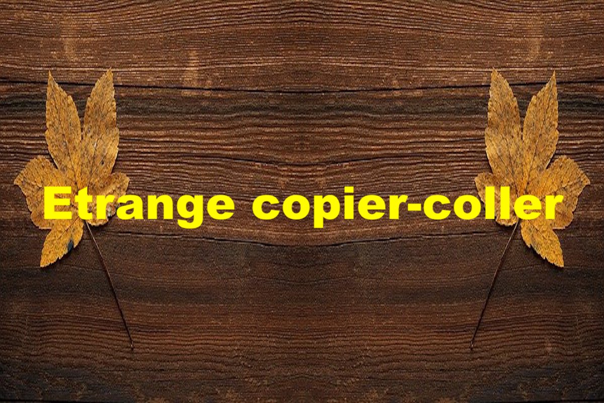 Étrange copier-coller