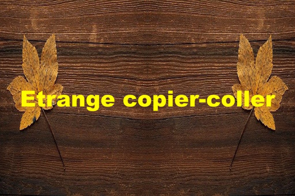 Étrange copier-coller
