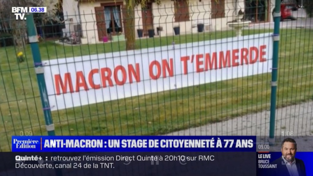 La banderole anti-Macron du retraité faisait&nbsp;désordre