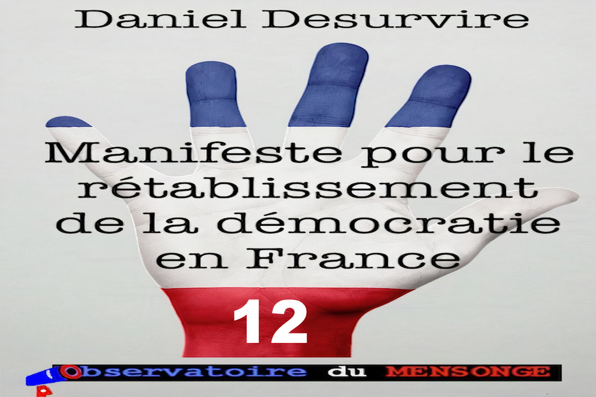 Manifeste pour le rétablissement de la démocratie en France – 12 –