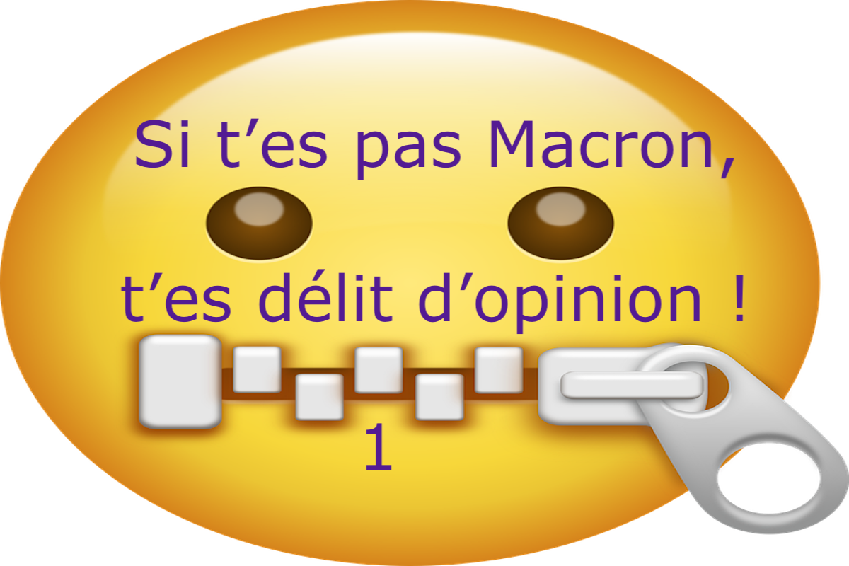  Si t’es pas Macron, t’es délit d’opinion !