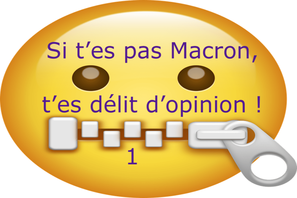  Si t’es pas Macron, t’es délit d’opinion&nbsp;!