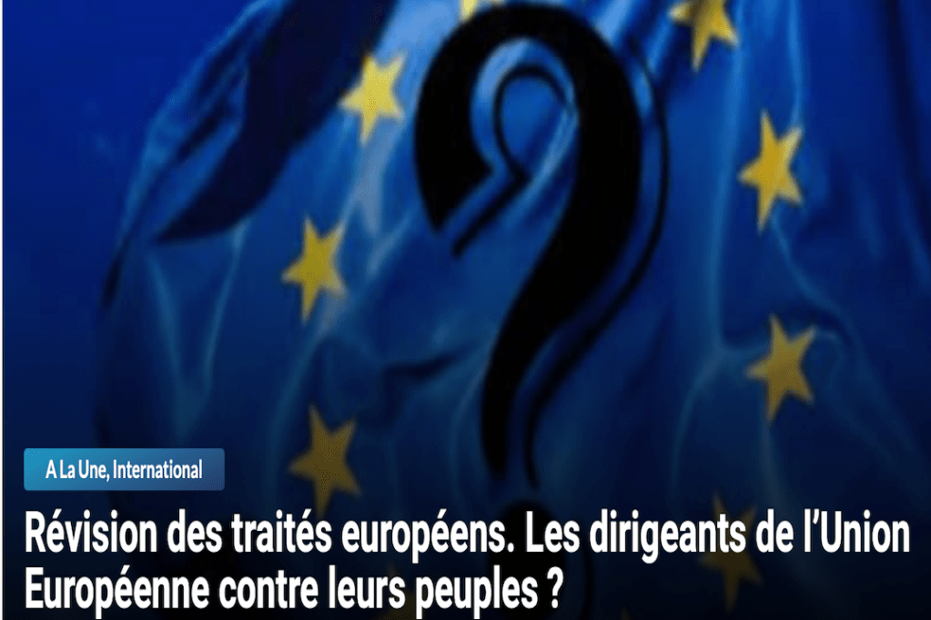 Révision des traités&nbsp;européens.